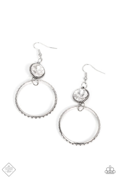 Standalone Sparkle - White Earrings Fashion Fix 12/2021