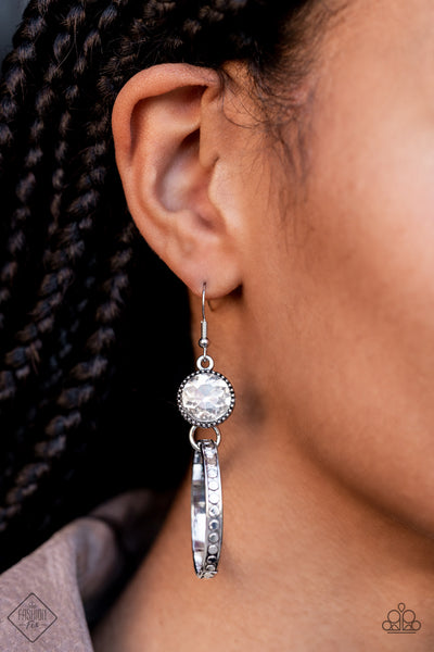 Standalone Sparkle - White Earrings Fashion Fix 12/2021