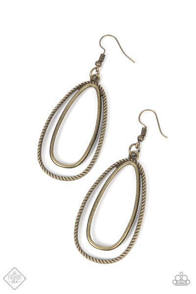 Lend Me Your Lasso - Brass Earrings Fashion Fix Nov 2021