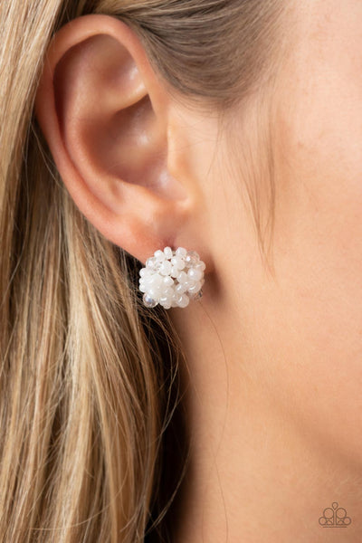 Bunches of Bubbly - White Earrings