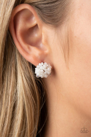 Bunches of Bubbly - White Earrings