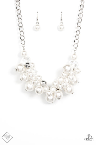 Romantically Reminiscent - White Necklace Pearl Fashion Fix January 2022