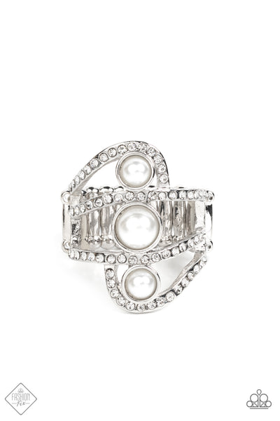 Color Me Envious - White Ring Pearl Fashion Fix January 2022