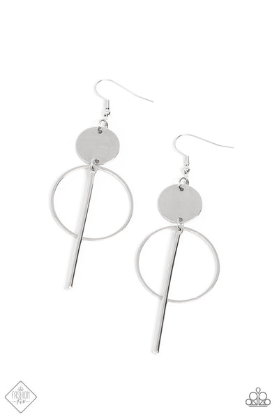 Harmoniously Balanced - Silver Earrings Fashion Fix 12/2021