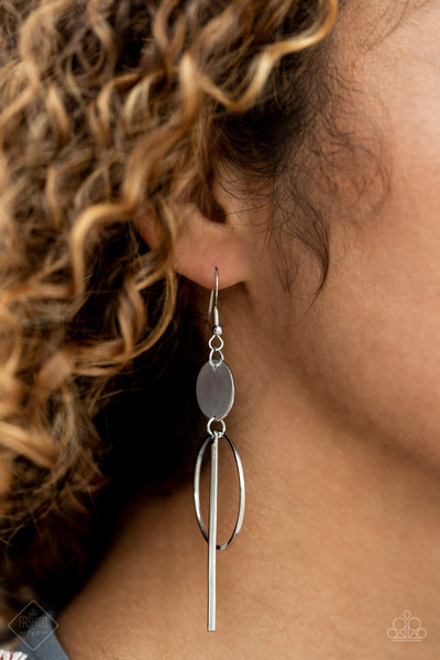 Harmoniously Balanced - Silver Earrings Fashion Fix 12/2021