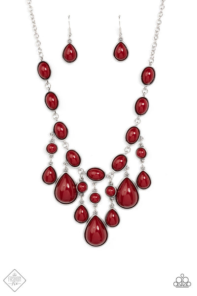 Mediterranean Mystery - Red Necklace Fashion Fix January 2022