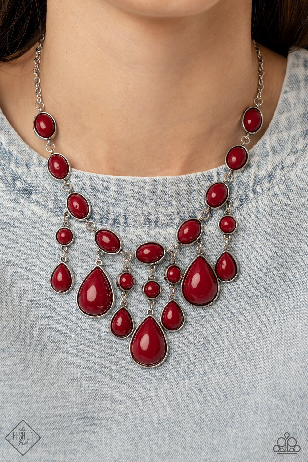 Mediterranean Mystery - Red Necklace Fashion Fix January 2022