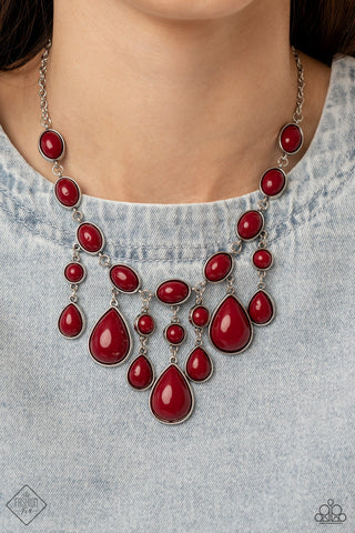 Mediterranean Mystery - Red Necklace Fashion Fix January 2022