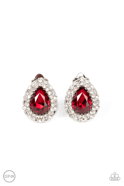 Haute Happy Hour - Red Earrings