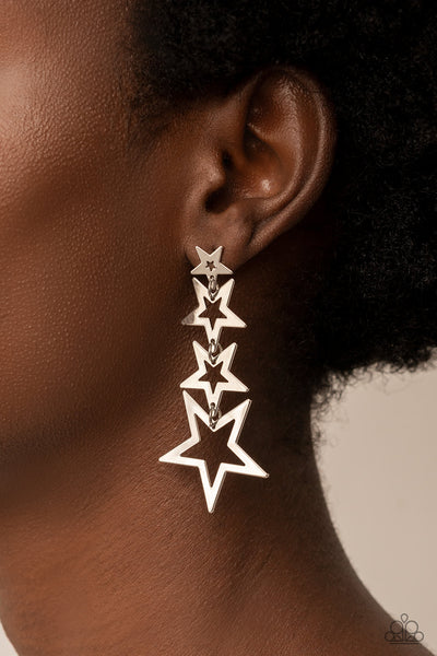 Superstar Crescendo - Silver Earrings Stars