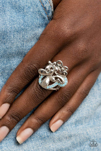 Fluttering Flashback - Blue Butterfly Ring