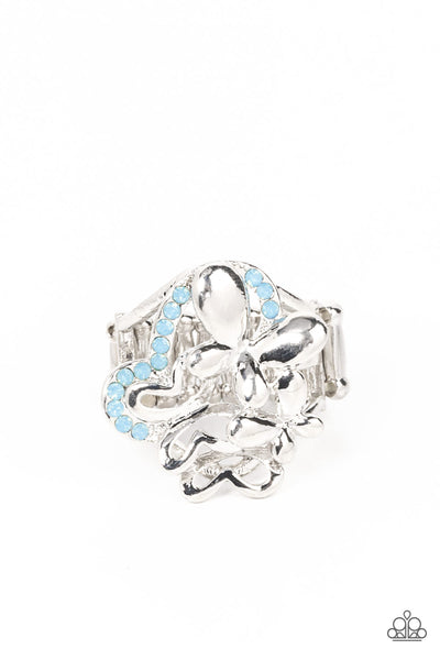 Fluttering Flashback - Blue Butterfly Ring