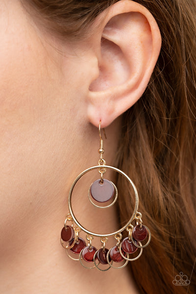 Cabana Charm - Brown Earrings