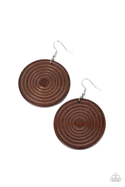 Caribbean Cymbal - Brown Earring