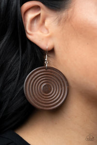 Caribbean Cymbal - Brown Earring