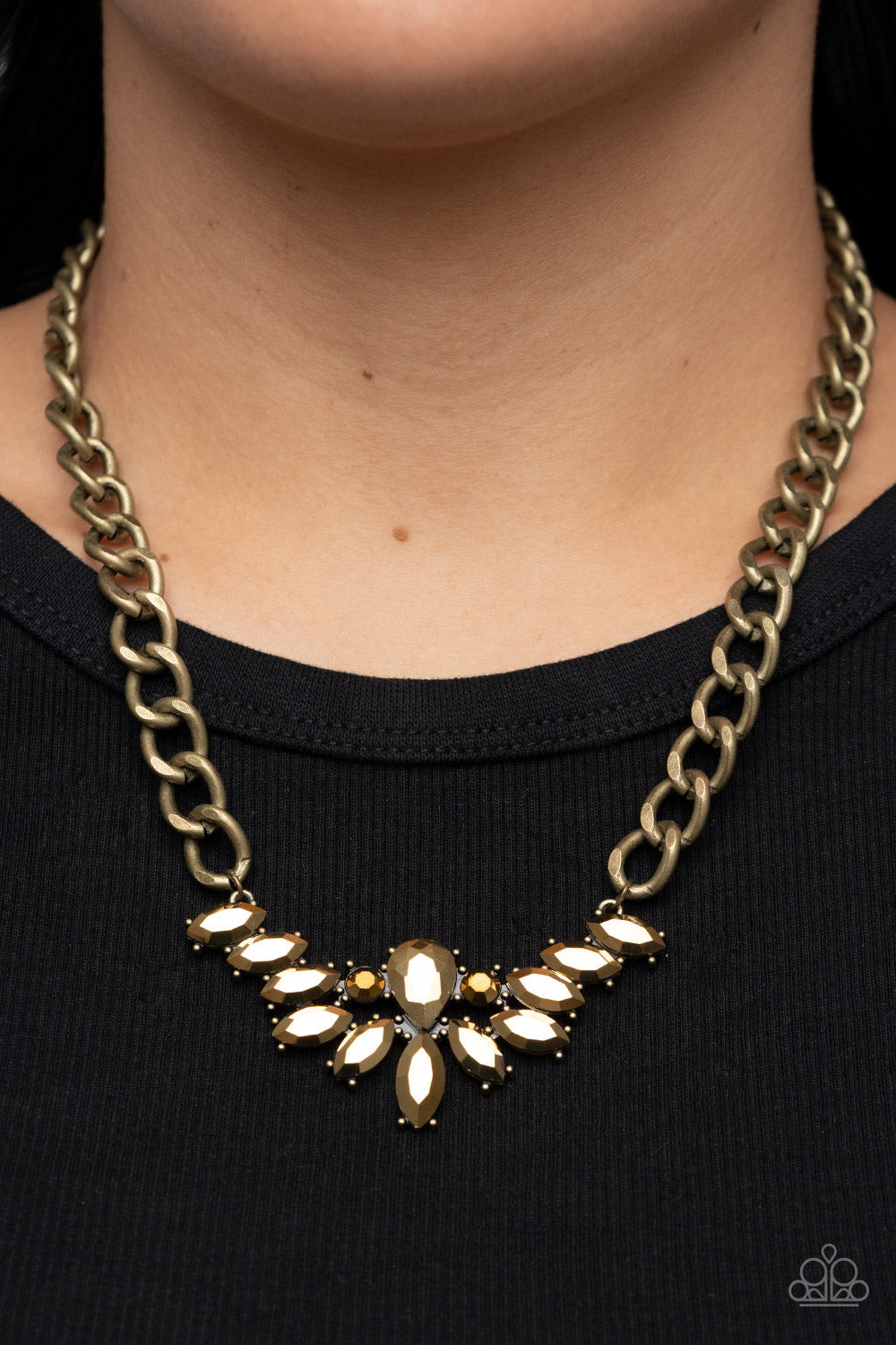 Come at Me - Brass Necklace