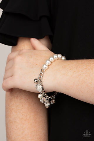 Adorningly Admirable - White Pearl Bracelet