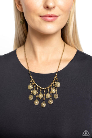 Leave it in the PASTURE - Brass Necklace