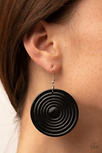 Caribbean Cymbal - Black Earring