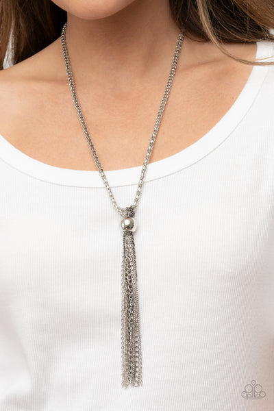 Metallic MESH-Up - Silver Necklace