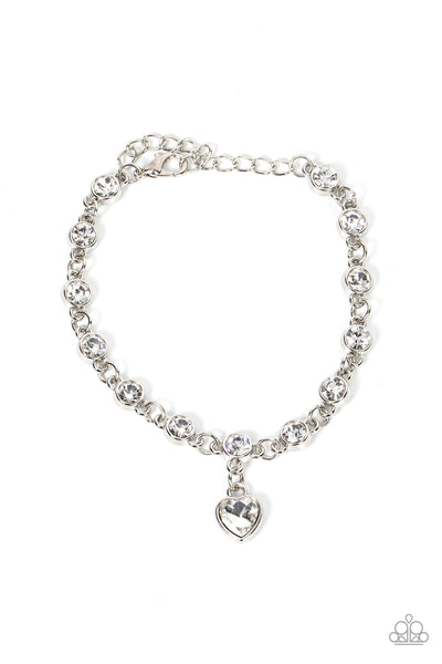 Truly Lovely - White Bracelet Heart