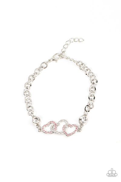 Desirable Dazzle - Pink Bracelet Hearts