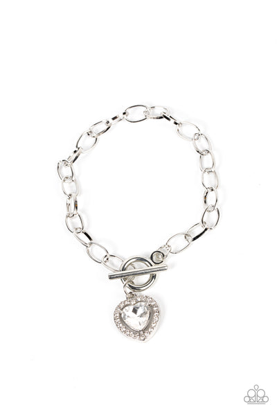 Till DAZZLE Do Us Part - White Bracelet Heart