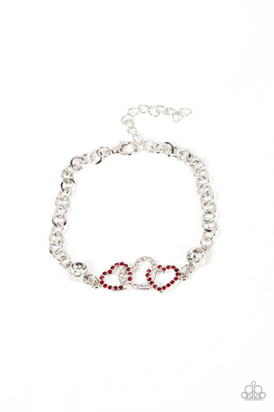 Desirable Dazzle - Red Bracelet Hearts