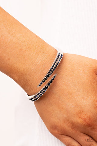 Sideswiping Shimmer - Blue Bracelet