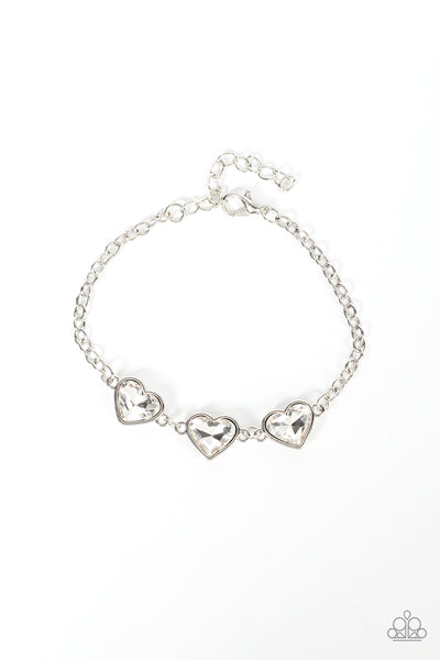 Little Heartbreaker - White Bracelet Heart