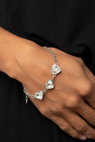 Little Heartbreaker - White Bracelet Heart