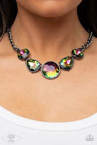 All The Worlds My Stage - Multi Oil Spill Necklace