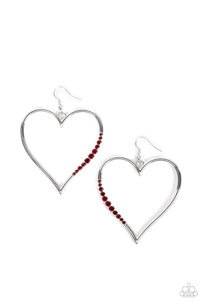 Bewitched Kiss - Red Earrings Heart