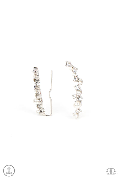 Couture Crawl - White Earrings