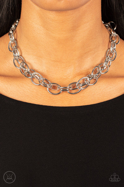 Tough Crowd - Silver Necklace Choker