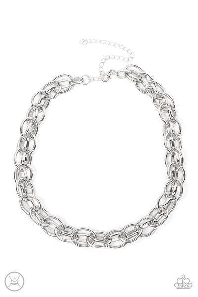 Tough Crowd - Silver Necklace Choker