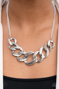 Bombshell Bling - Silver Necklace Fashion Fix March 2022