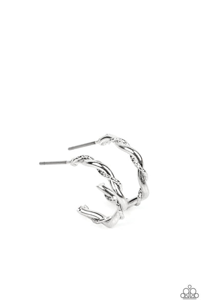 Irresistibly Intertwined - Silver Earrings Hoops