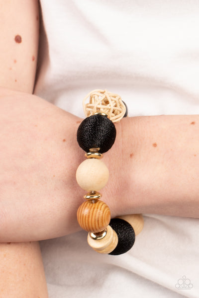 Happily Homespun - Black Bracelet