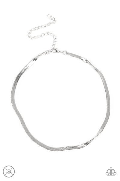 In No Time Flat - Silver Necklace Choker