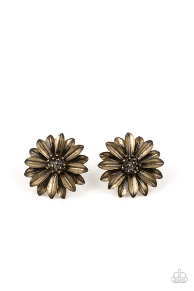 Daisy Dilemma - Brass Earring