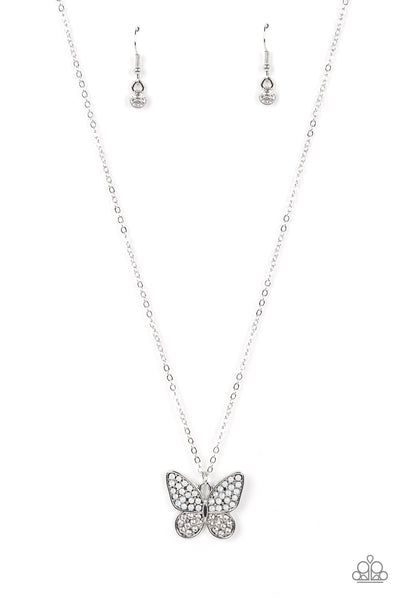 Flutter Forte - White Necklace Butterfly