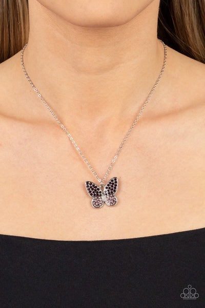 Flutter Forte - Purple Necklace Butterfly