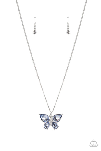 Free-Flying Flutter - Blue Necklace Butterfly