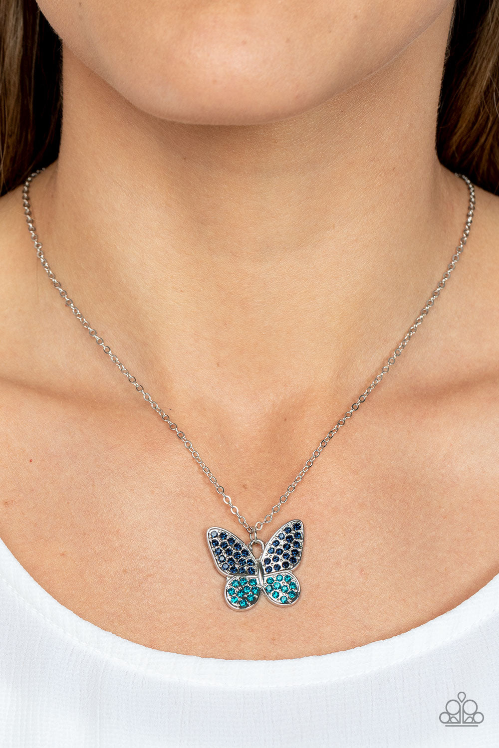 Flutter Forte - Blue Butterfly Necklace