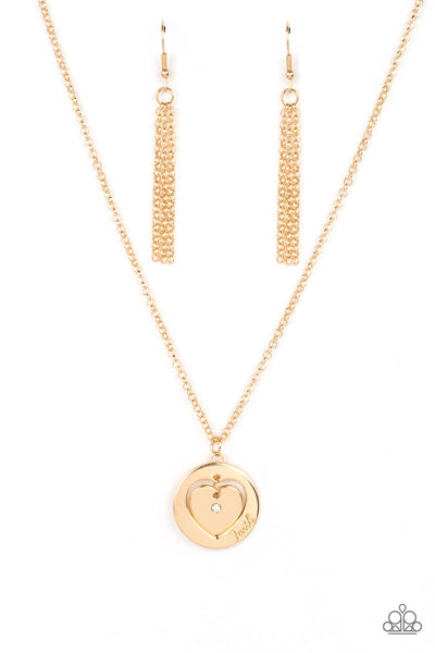 Heart Full of Faith - Gold Necklace Heart