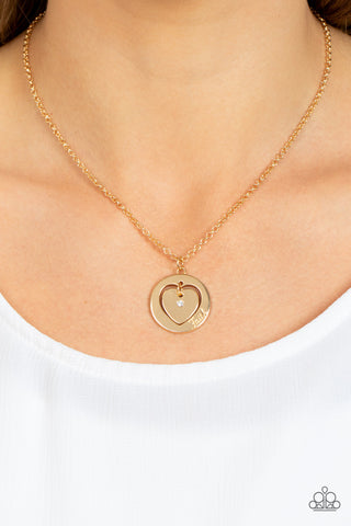 Heart Full of Faith - Gold Necklace Heart