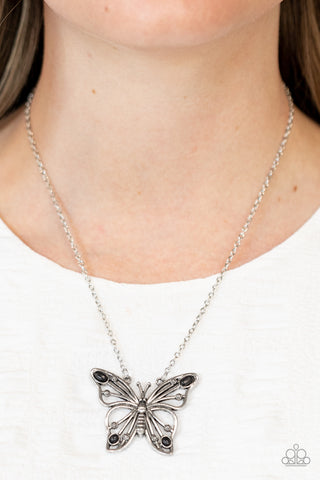 Badlands Butterfly - Black Butterfly Necklace