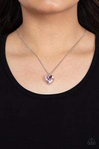 Smitten with Style - Pink Heart Necklace