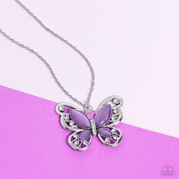 Wings Of Whimsy - Purple Necklace Butterfly